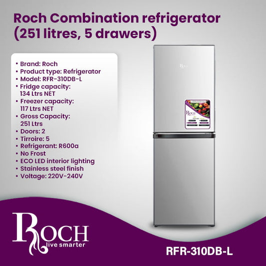 ROCH Refrigerators 251L ref EZ-RFR-310DB-L
