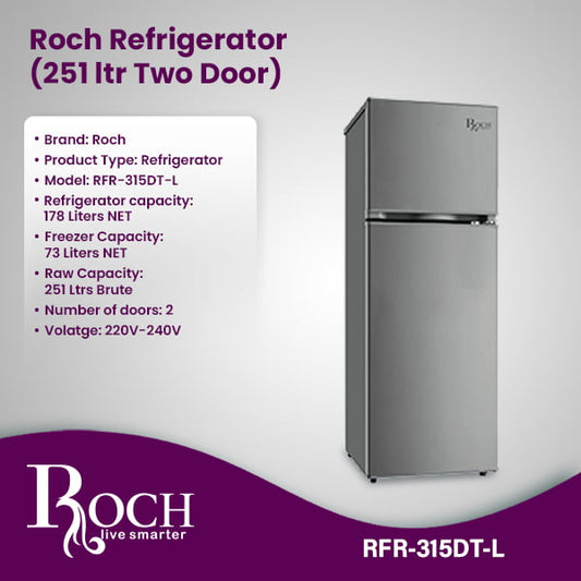 ROCH Refrigerator 251L ref EZ-RFR-315DT-L
