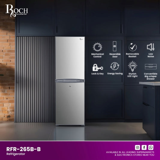 ROCH Refrigerator 229L ref EZ-RFR-265B-B