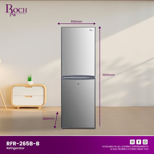 ROCH Refrigerator 229L ref EZ-RFR-265B-B