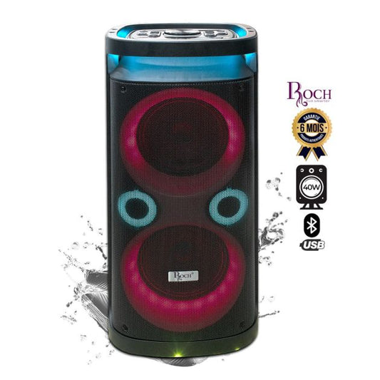 ROCH Rechargeable Speaker 8" 40W 2 Subwoofers – available in Luanda and across Angola