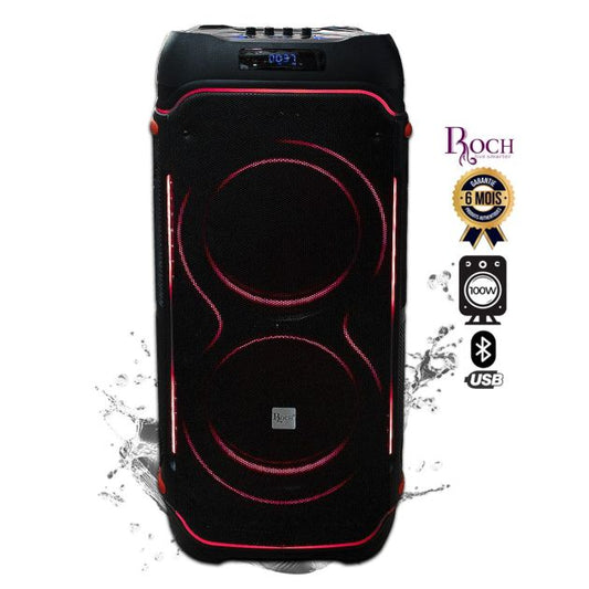 ROCH Rechargeable Speaker 10" 100W 2 Subwoofers – available in Luanda and across Angola