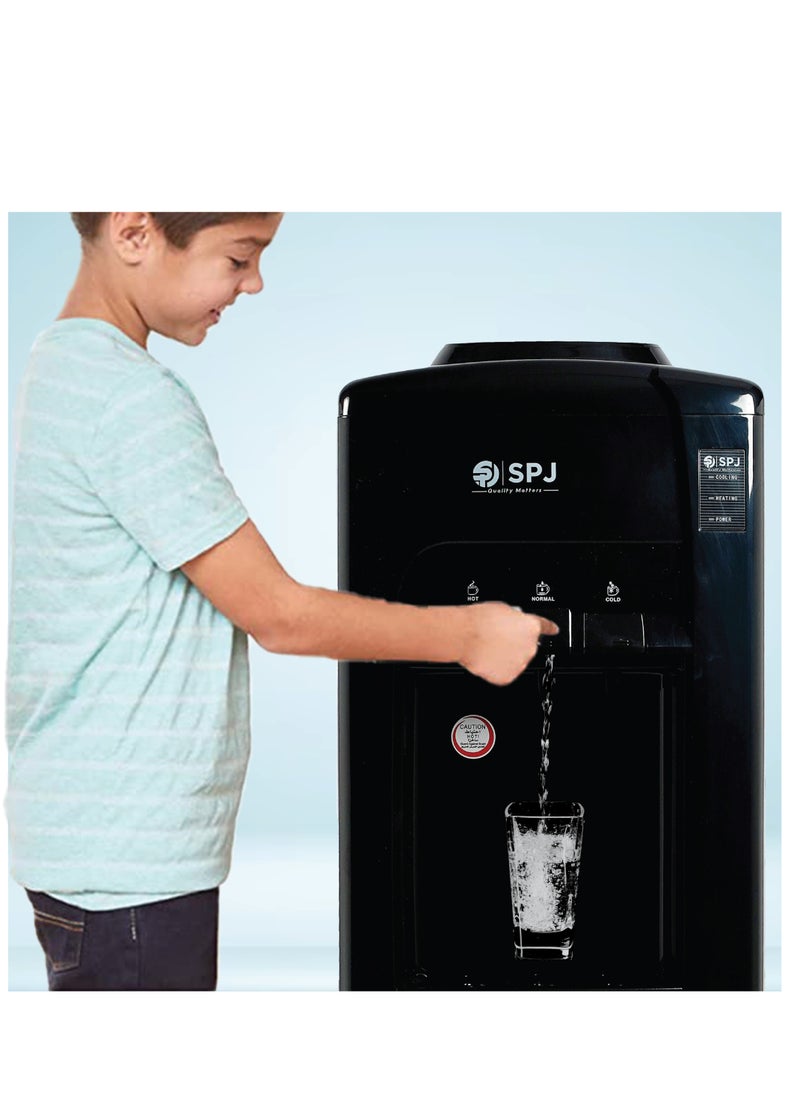 SPJ Water Dispenser With Refrigerator Top Load ref SPJ-WDBLR-RF004