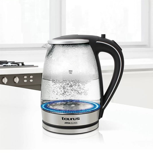 Chaleira Elétrica TAURUS AROA VIDRO 2200W/1,8L | ref E-4585