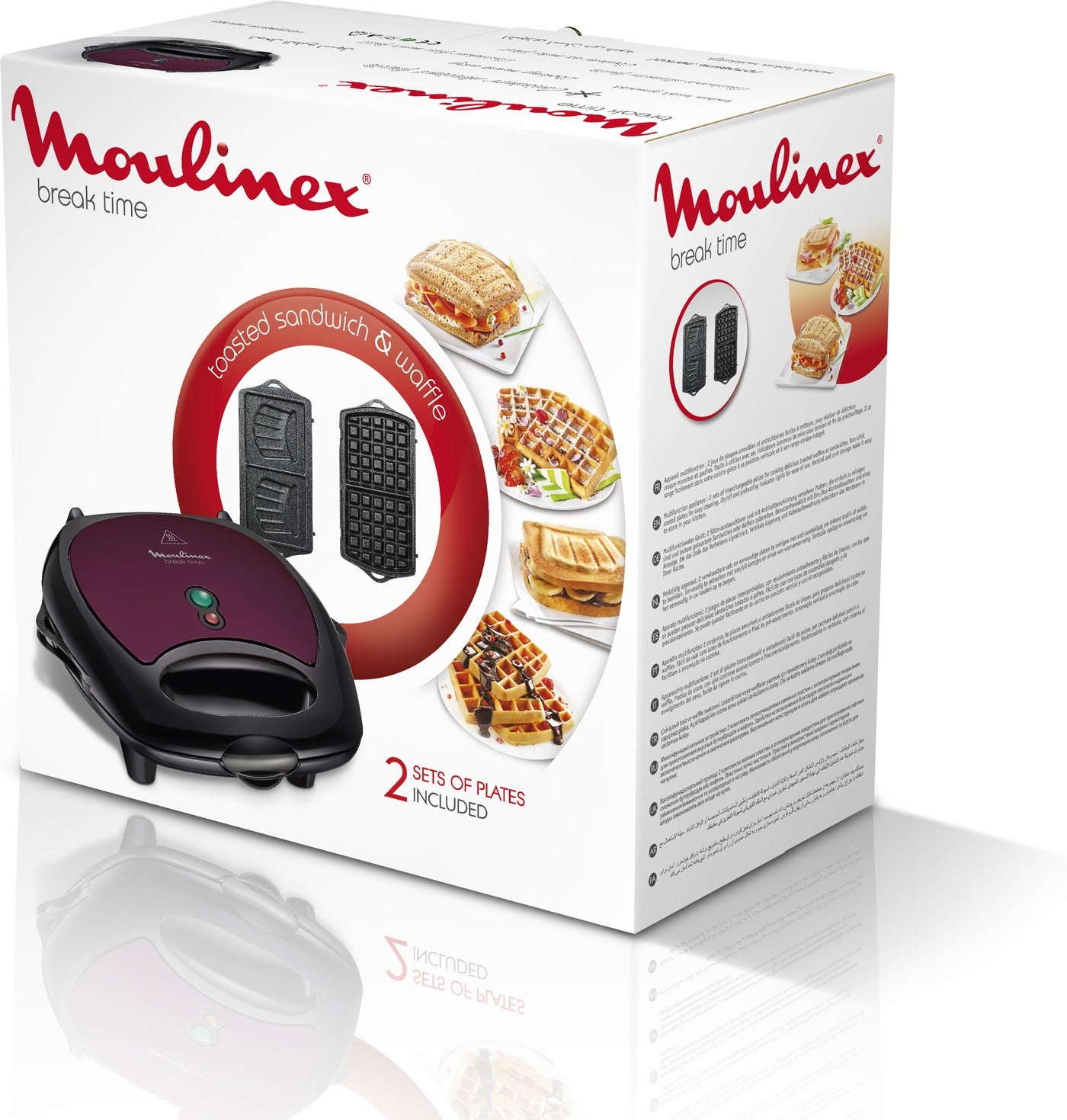 MOULINEX WAFFLE CROQUE BREAK TIME 700W | ref T-SJ615612