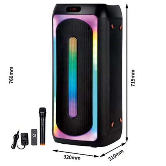 ROCH Rechargeable Speaker 8" 50W 2 Subwoofers – available in Luanda and across Angola