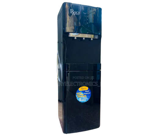 Dispensador de água ROCH com 3 torneiras e refrigerador (preto) com abertura superior | RWD-100-CB